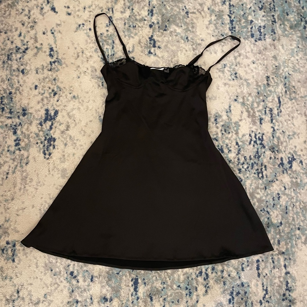 Black slip dress